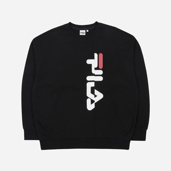 Sudaderas Fila Mujer Negras - Unbalance Linear - España 748620KBE